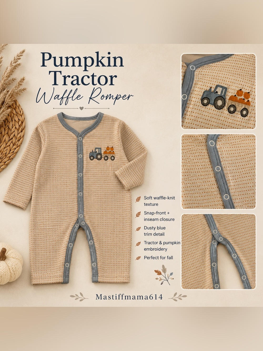 Magnolia Baby Boutique Happy Harvest Baby Romper